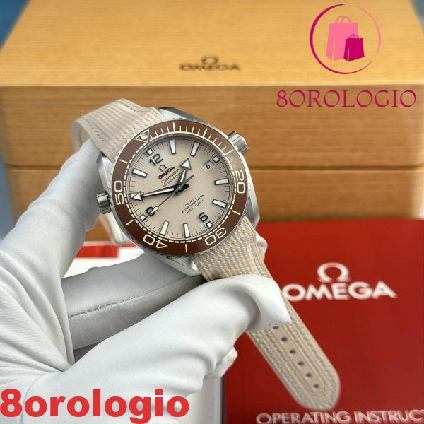 Omega Seamaster Planet Ocean 600M Co-Axial Quadrante Beige Cinturino in Gomma Replica di Migliore Qualità VSF 43,5mm Orologio - immagine 3