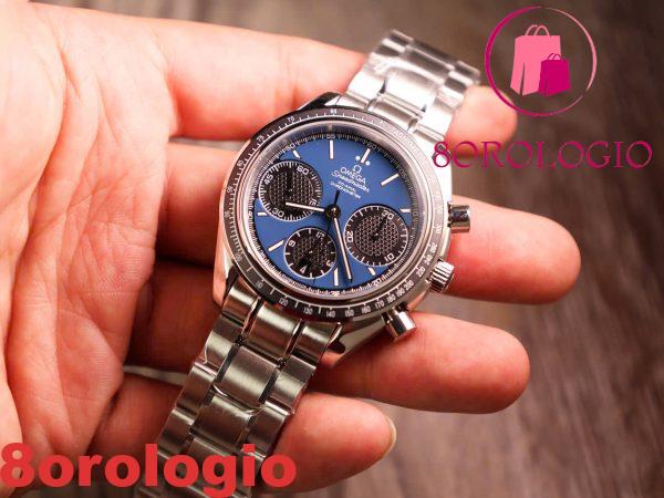 Replica Omega Speedmaster Racing Co-Axial Chronometer Chronograph 40mm Quadrante Blu Orologio - immagine 6
