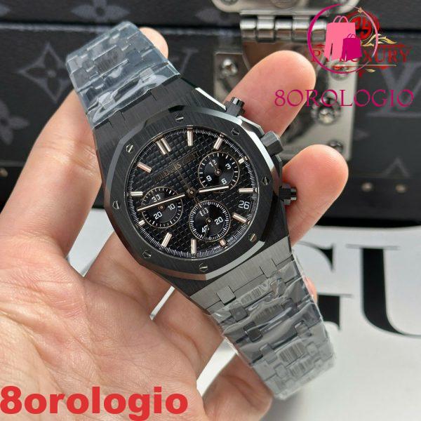 Audemars Piguet Royal Oak Chronograph 26240CE Ceramica Nera Replica 1:1 Migliore Edizione Super Clone APSF 41mm Orologio - immagine 7