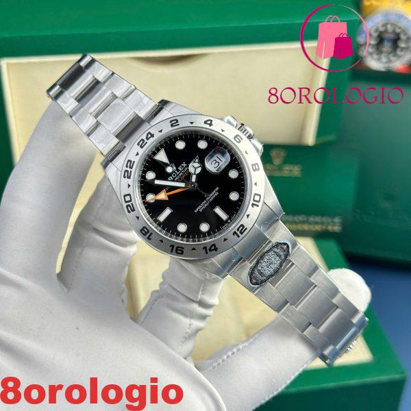Rolex Explorer II 226570 Quadrante Nero Replica Migliore Qualità Clean Factory 42mm Orologio - immagine 4
