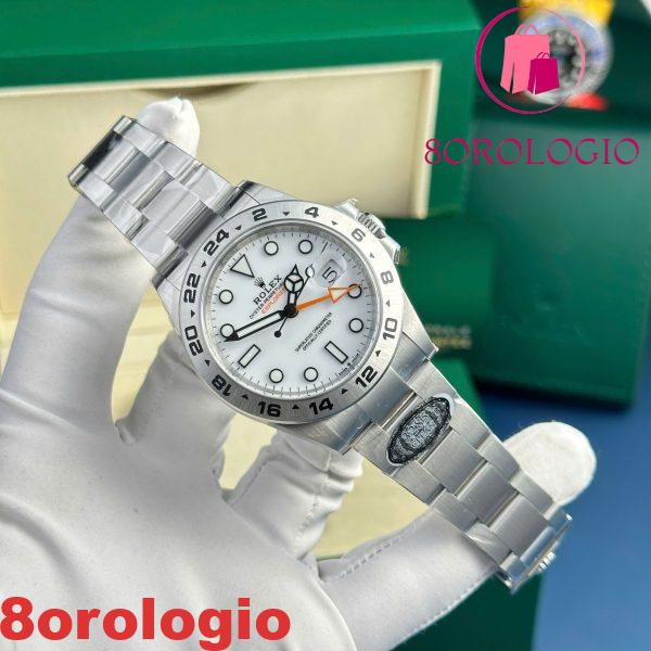 Rolex Explorer II 226570 Quadrante Bianco Replica 1:1 Migliore Clean Factory 42mm Orologio - immagine 4