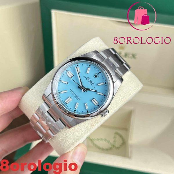 Rolex Oyster Perpetual 41 124300 Quadrante Blu Turchese Migliore Replica Clean Factory Orologio - immagine 5