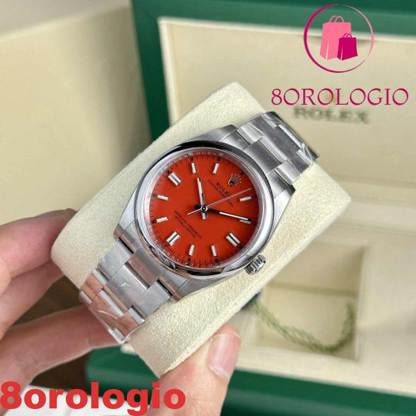 Replica di Alta Qualità Rolex Oyster Perpetual 41 124300-0007 Quadrante Rosso Corallo Clean Factory Orologio - immagine 3
