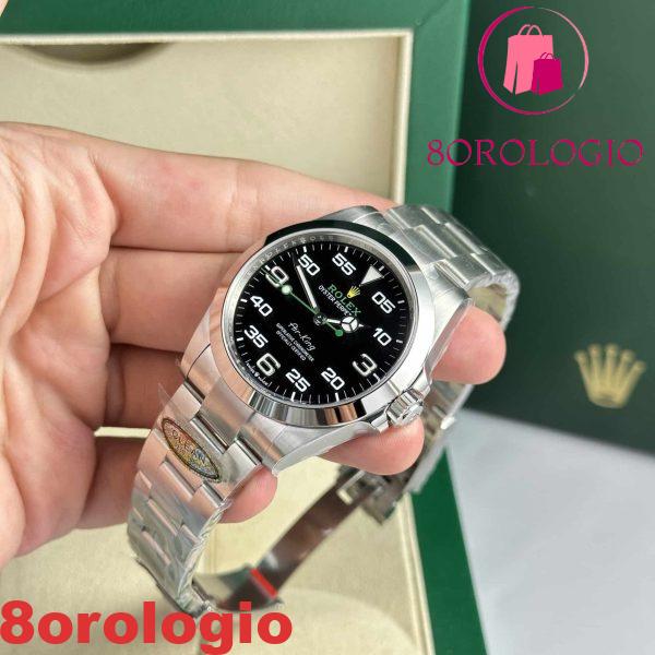 Rolex Oyster Perpetual Air-King 126900 Quadrante Nero Migliore Replica Clean Factory 40mm Orologio - immagine 6