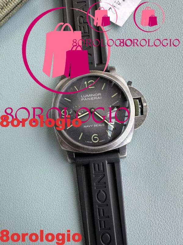 Panerai Luminor Marina Navy Seals PAM01412 Quadrante Grigio Cinturino in Gomma Miglior Replica VSF 44mm Orologio - immagine 3