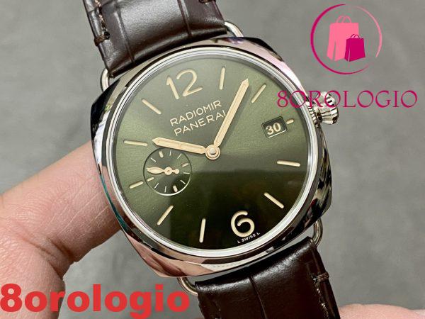 Panerai Radiomir Quaranta PAM1386 Quadrante Verde Cinturino in Pelle 1:1 Replica Migliore VSF 40mm Orologio - immagine 4