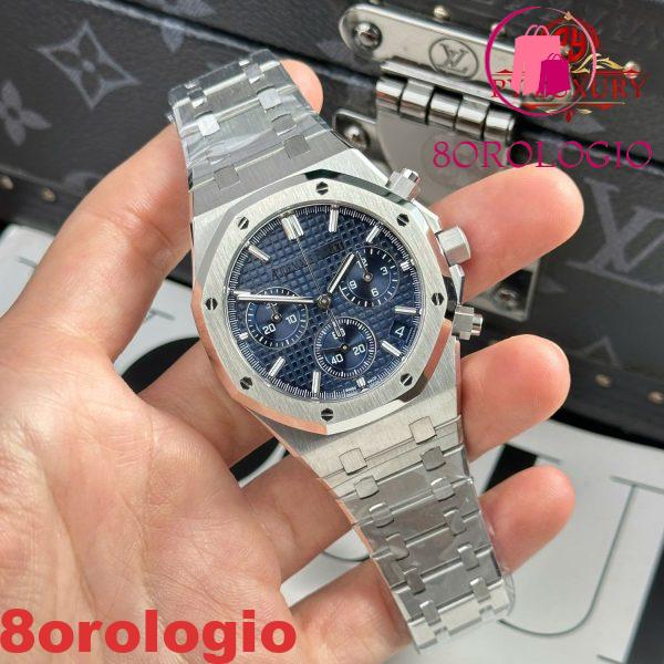 Audemars Piguet Royal Oak Chronograph 26240ST Quadrante Blu Replica 1:1 Migliore Super Clone APSF 41mm Orologio - immagine 7