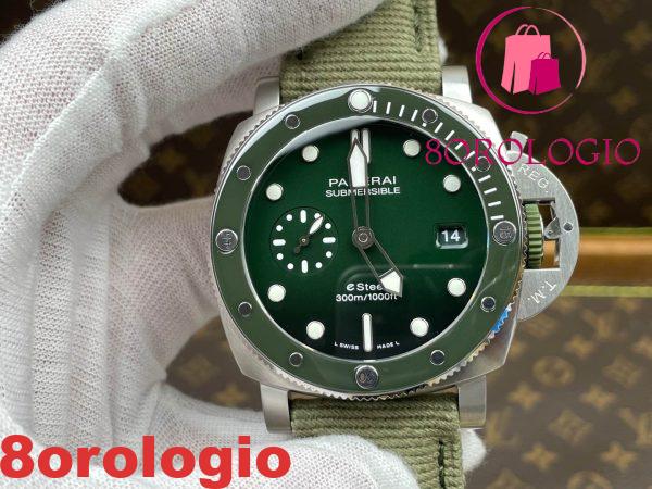 Panerai Submersible QuarantaQuattro Verde Smeraldo PAM1287 Quadrante Verde Replica VSF Migliore 1:1 44mm Orologio - immagine 4