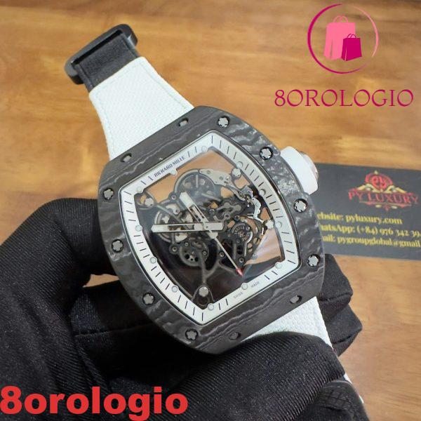 Richard Mille RM055 Bubba Watson Americas Edition Custom Made Exquisite NTPT Carbon Fiber Replica Movimento Vaucher di Qualità Esclusiva Orologio - immagine 10