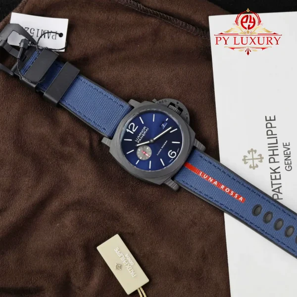 Panerai Luminor Marina Carbotech Luna Rossa PAM 1529 Quadrante Blu 1:1 Migliore Replica VSF 44mm Orologio - immagine 3