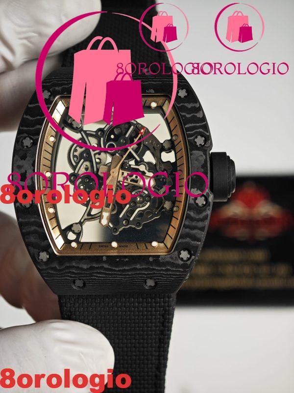 Richard Mille RM055 Bubba Watson Asia Edition Replica Custom Made NTPT Carbonio di Alta Qualità Movimento Vaucher Esclusivo Orologio - immagine 11