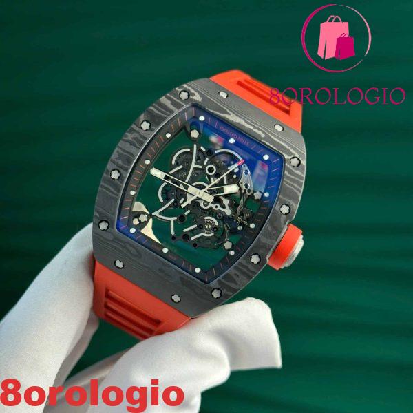 Replica Richard Mille RM055 Bubba Watson Dark Legend Fibra di Carbonio Miglior ZF 42.7 X 49.9mm Orologio - immagine 6