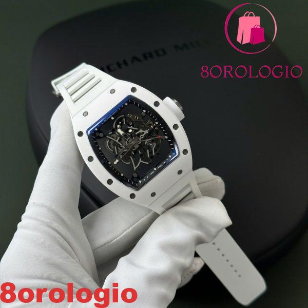 Richard Mille RM055 Ceramica Bianca Bubba Watson 1:1 Super Clone Miglior Replica ZF 42.7mm Orologio - immagine 4