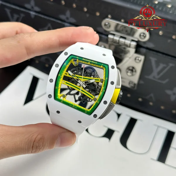 Richard Mille RM 61-01 Yohan Blake Asia Limited Edition Ceramica Bianca 1:1 Migliore Replica ZF 42.7mm X 50.23mm Orologio - immagine 8