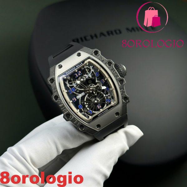 Richard Mille RM21-01 Tourbillon Aerodyne Titanium & Carbon TPT Migliore Replica 42.68mm X 50.12mm Orologio - immagine 4