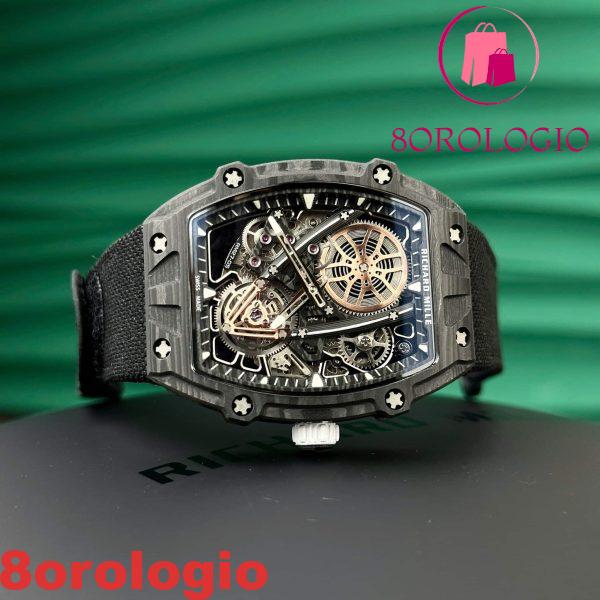 Replica Richard Mille RM27-05 Rafael Nadal Fibra di Carbonio Nera 37,25×47,25mm Orologio - immagine 4