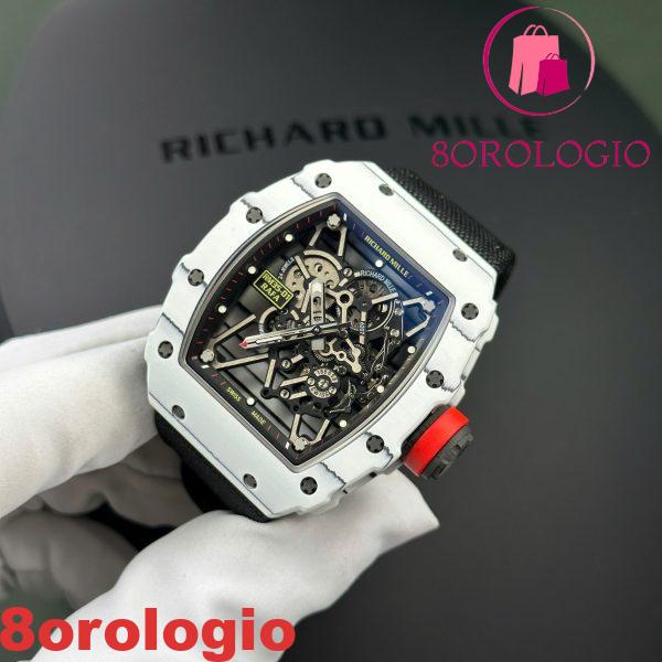 Richard Mille RM35-01 Rafael Nadal White Carbon TPT Edizione Limitata Super Replica BBR V3 49.94mm X 44.5mm Orologio - immagine 7