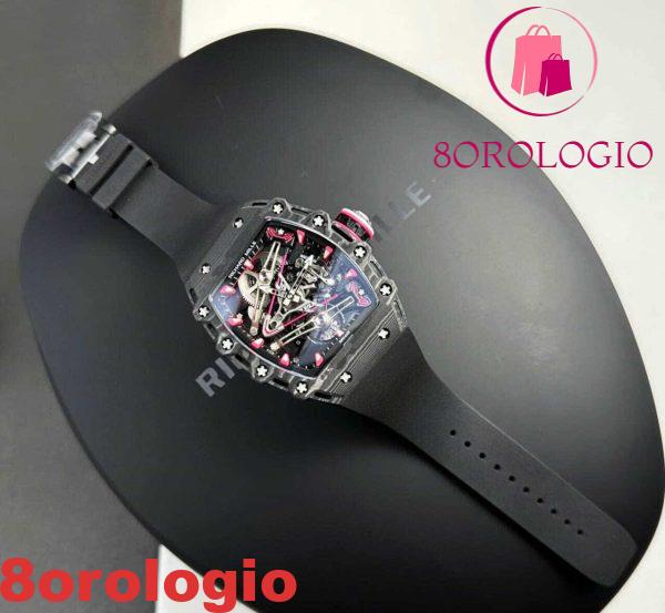 Richard Mille RM38-02 Tourbillon Bubba Watson Carbonio Nero TPT Migliore Replica Orologio - immagine 6