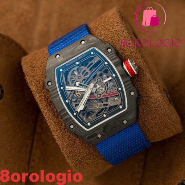 Richard Mille RM67-02 Carbon NTPT Sébastien Ogier Extra Flat Migliore Replica Super Clone 38.7 X 47.52mm Orologio - immagine 9