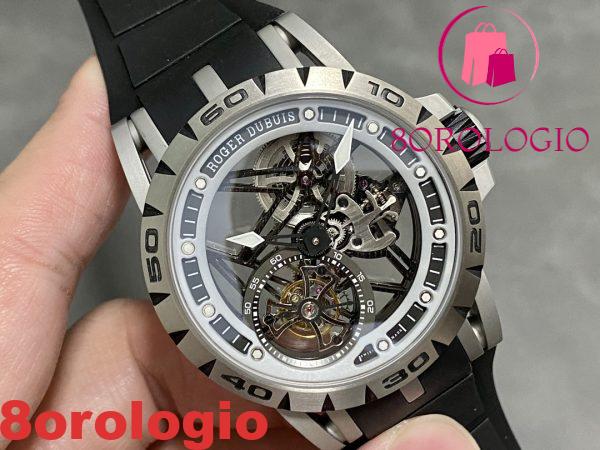 Roger Dubuis Excalibur Spider Tourbillon Volante Scheletrato RDDBEX0479 Miglior Replica 45mm Orologio - immagine 3