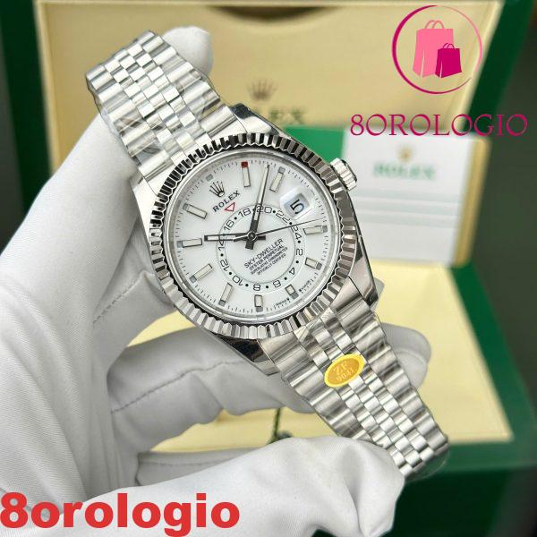 Rolex Sky-Dweller 326934 Quadrante Bianco Bracciale Jubilee Replica ZF 42mm Orologio - immagine 4