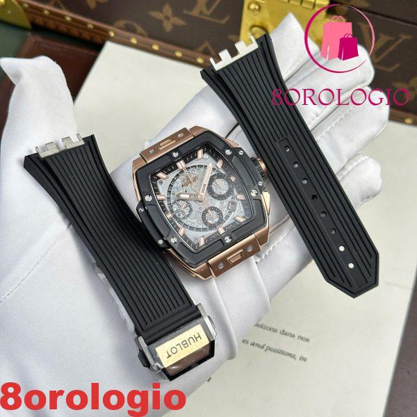 Hublot Spirit Of Big Bang King Oro Rosa Ceramica Nera Migliore Replica 42mm Orologio - immagine 4