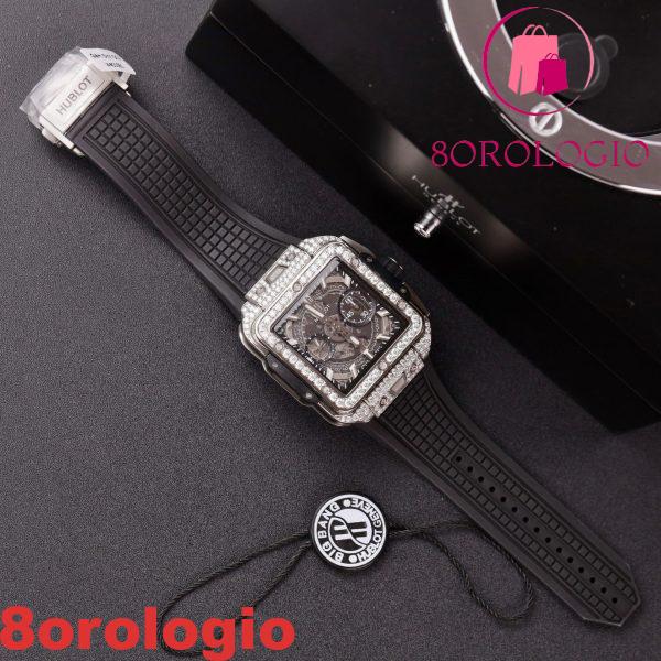 Hublot Square Bang Titanium Iced Out Moissanite Replica di Alta Qualità 42mm Orologio - immagine 4