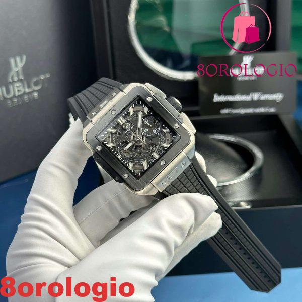 Replica Hublot Square Bang Unico Titanio Ceramica Migliore Qualità BBF 42mm Orologio - immagine 3