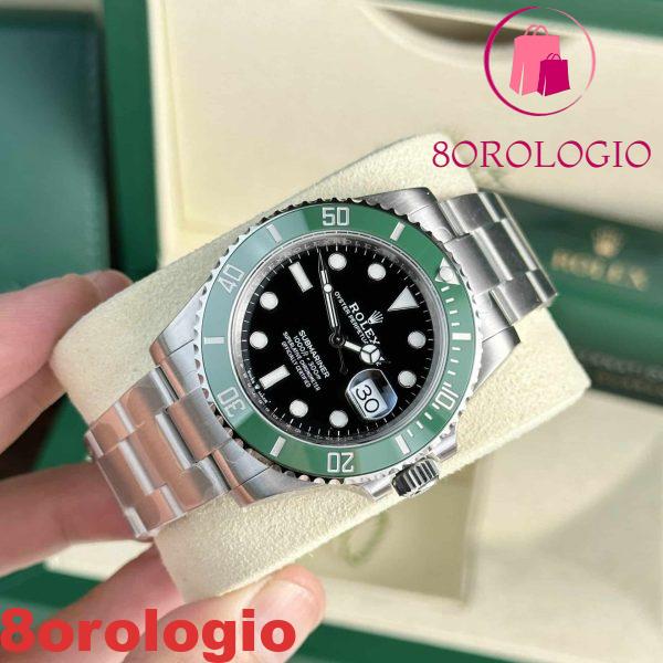 Replica di alta qualità Rolex Submariner Starbuck 126610LV quadrante nero lunetta in ceramica verde 41mm Orologio - immagine 7