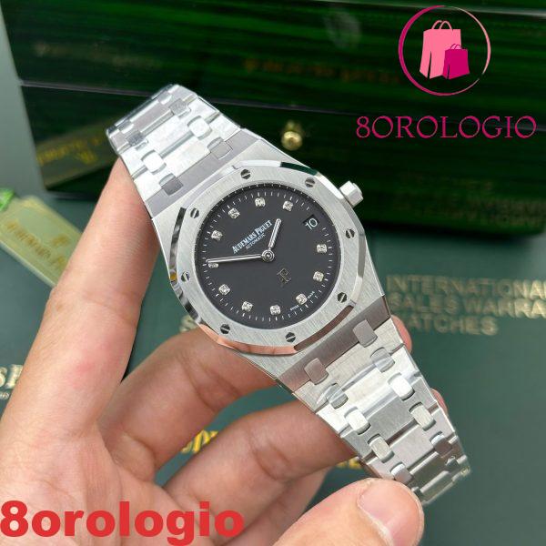 Audemars Piguet Royal Oak Jumbo Extra Thin 15206PT Quadrante Nero Replica IPF 39mm Orologio - immagine 5