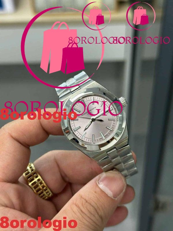 Vacheron Constantin Overseas 4600V Acciaio Quadrante Rosa Orologio Donna Replica Svizzera 35mm Orologio - immagine 3