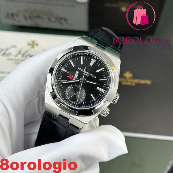 Vacheron Constantin Overseas Dual Time 7900V/110A-B546 Quadrante Nero Cinturino in Pelle Replica Svizzera PZF 41mm Orologio - immagine 3