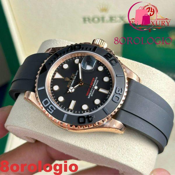 Replica di Alta Qualità Rolex Yacht-Master 126655 Oro Rosa Quadrante Nero 40mm Orologio - immagine 8