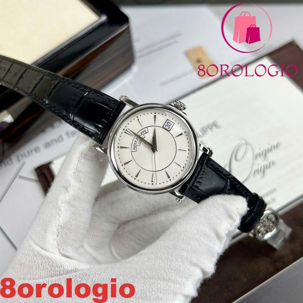 Patek Philippe Calatrava 5153G-010 Quadrante Bianco Cinturino in Pelle Miglior Replica ZF 38mm Orologio - immagine 4