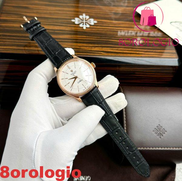 Replica Rolex Cellini Time 50505 Oro Rosa Quadrante Bianco 39mm Orologio - immagine 3