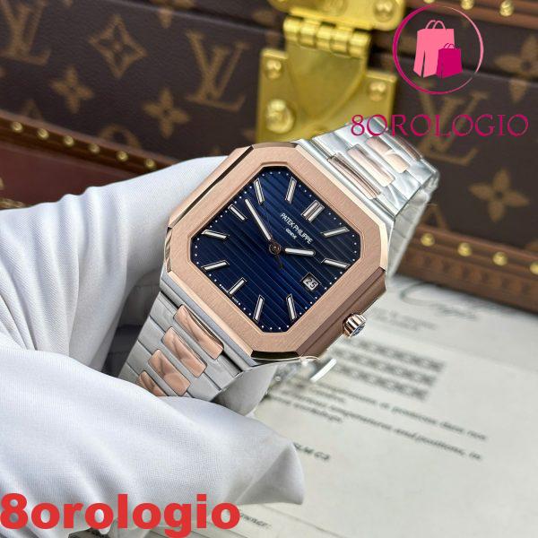 Patek Philippe Cubitus 5821/1AR-001 Bicolore Acciaio Oro Rosa Quadrante Blu 1:1 Replica 45mm Orologio - immagine 3