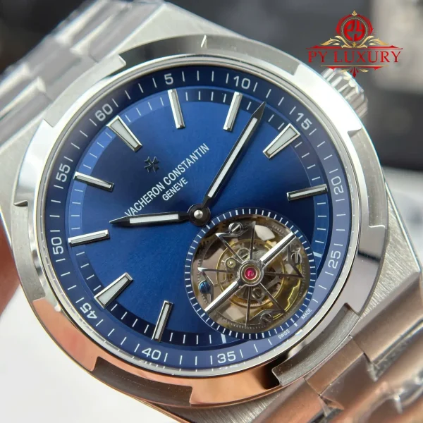 Vacheron Constantin Overseas 6000V Tourbillon Quadrante Blu Migliore Replica BBR 42.5mm Orologio - immagine 4