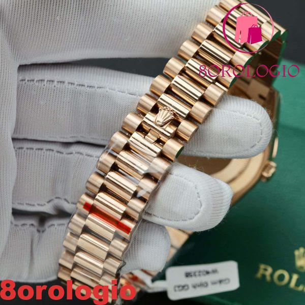 Rolex Day-Date 40 228235 Oro Rosa Custom Moissanite Quadrante Arcobaleno Miglior Replica Orologio - immagine 4