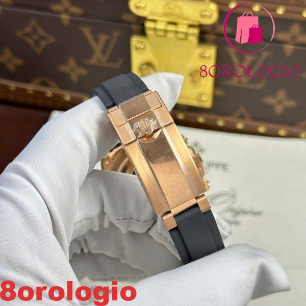 Rolex Cosmograph Daytona 116515LN Oro Rosa Quadrante Nero con Diamanti Cinturino Oysterflex 1:1 Migliore Replica Clean Factory 40mm Orologio - immagine 4