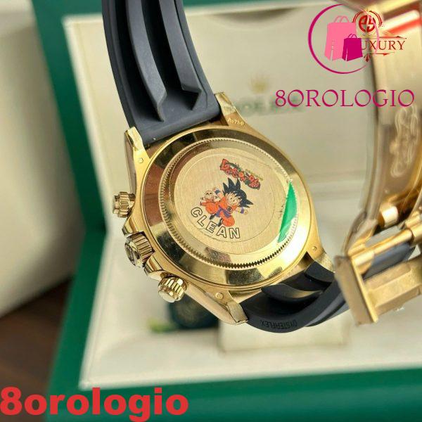 Rolex Cosmograph Daytona 116518LN Oro Giallo Quadrante Nero Cinturino Oysterflex Replica 1:1 Migliore Clean Factory 40mm Orologio - immagine 4
