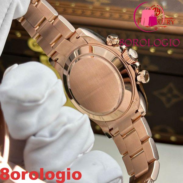 Rolex Daytona 116505 Quadrante Cioccolato Oro Rosa 18K Bracciale Oyster Rivestito Replica 1:1 Super Clone 40mm Orologio - immagine 4