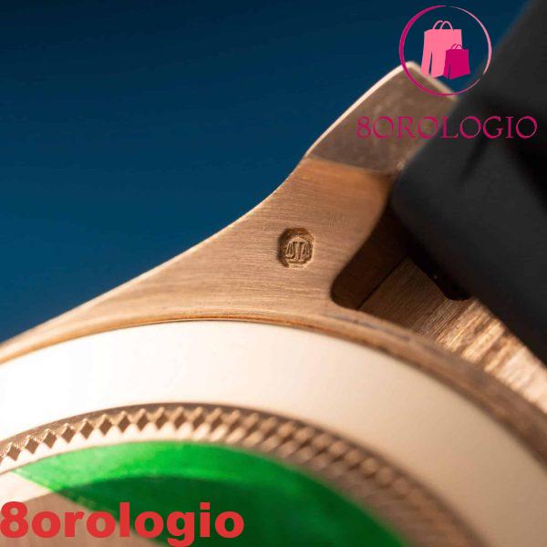 Rolex Daytona 116515LN in oro rosa massiccio 18K con quadrante nero con diamanti cinturino in gomma Oysterflex 40mm replica Orologio - immagine 4