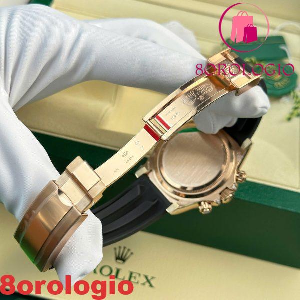 Rolex Daytona 126535TBR-0002 Quadrante Sundust con Diamanti Ghiera e Anse con Pietre CZ Oysterflex Super Clone 40mm replica Orologio - immagine 4