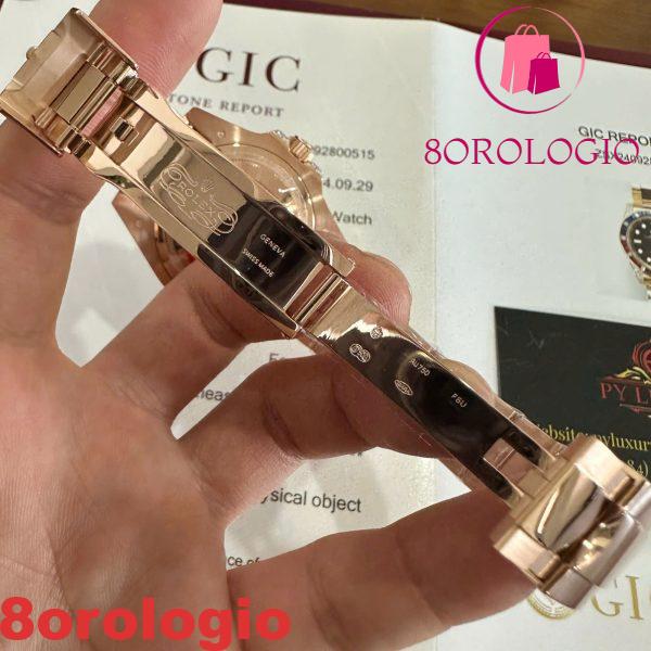 Rolex GMT-Master II 126755SARU Replica in Oro 18K con Moissanite Personalizzato e Ghiera in Rubino Sintetico e Zaffiro 40mm Orologio - immagine 4