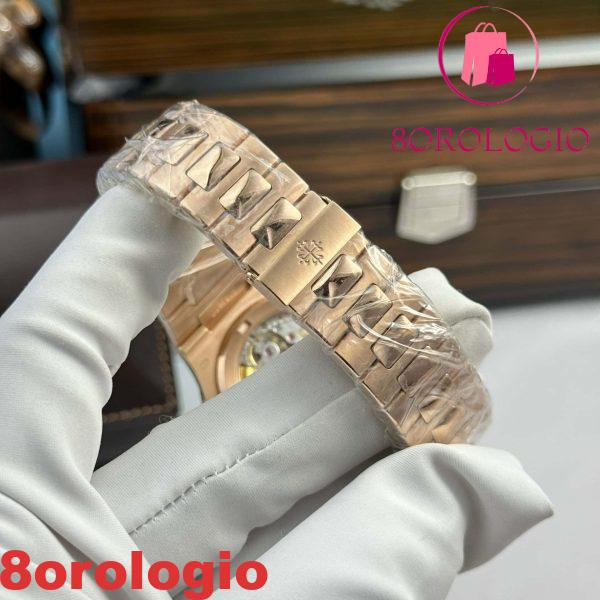 Replica Patek Philippe Nautilus 5711/1R Oro 18K Quadrante Marrone Versione Modificata Completa Super Clone 40mm Orologio - immagine 12