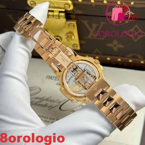Patek Philippe Nautilus 5712/1R Quadrante Marrone Oro Rosa 18K Avvolto Modificato Opzioni Massime Replica Migliore 1:1 40mm Orologio - immagine 12