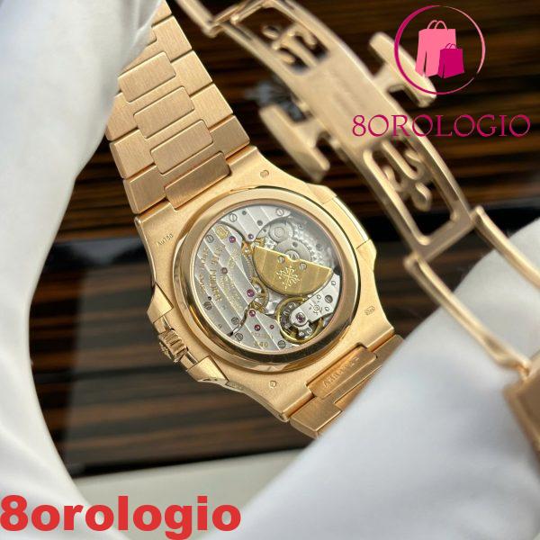 Patek Philippe Nautilus 5712/1R-001 Quadrante Marrone Oro Massiccio 18K replica CNC su Misura 40mm Orologio - immagine 12