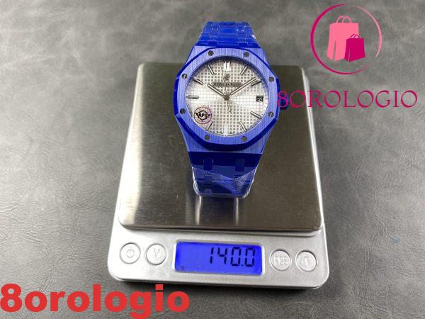 Audemars Piguet Royal Oak 15500 Quadrante Bianco Ceramica Blu 1:1 Migliore Replica 41mm Orologio - immagine 4