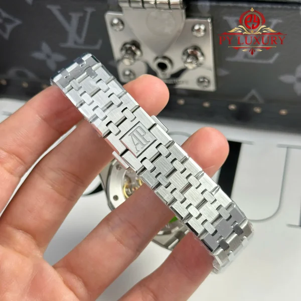 Audemars Piguet Royal Oak 15450ST Quadrante Grigio Bracciale in Acciaio Migliore Replica APS Factory 37mm Orologio - immagine 4