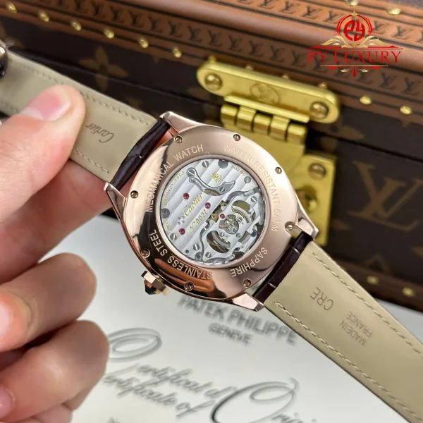 Cartier Drive De Cartier W4100013 Tourbillon Oro Rosa Cinturino in Pelle Migliore Replica 40x41mm Orologio - immagine 4
